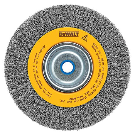 DEWALT Wire Wheel for Bench Grinder, Crimped, 6-Inch (DW4905) DEWALT