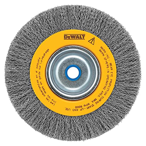 DEWALT Wire Wheel for Bench Grinder, Crimped, 6-Inch (DW4905) - WoodArtSupply