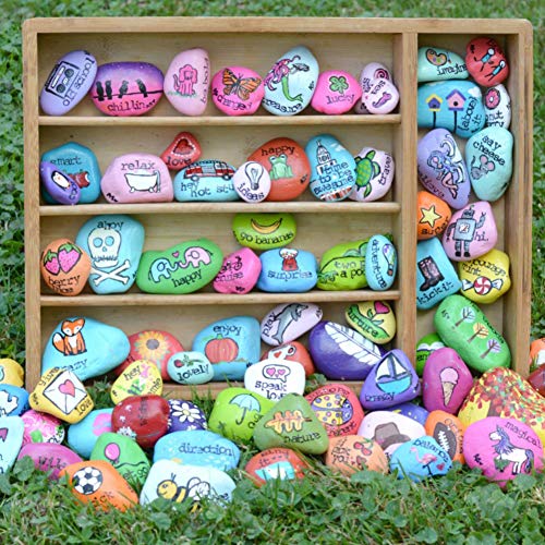  BigOtters River Rocks for Painting, 20PCS Painting