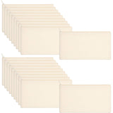 40 Pieces Canvas Pencil Pouch Zipper Makeup Cosmetic Bags Case Blank Craft DIY Bags Multipurpose Toiletry Stationary Storage Bag for Women Students Shappy