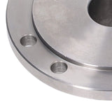 Lathe Flange, 6 Mounting Holes 125mm Chuck Connection Flange, High Manganese Steel Chuck Flange for K11-125 K12-125 K72-125 Back Plate for Self Focket