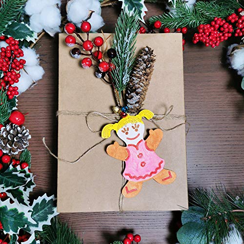 40 Set Wooden Christmas Ornaments Craft Kit DIY Gingerbread Man Ornaments Paintable Wood Gingerman Family Dolls Gingerman Cutout Hanging Christmas - WoodArtSupply