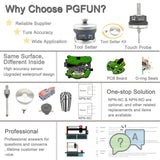 PGFUN CNC 3D Touch Probe Upgraded XYZ Axis Anti-roll Edge Finder Waterproof 3 Coordinate Measuring Sensor Kit with 6mm Shank & 6.5 Ft Cable, PGFUN
