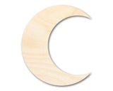 Unfinished Wood Crescent Moon Shape | DIY Celestial Night Sky Craft Cutout | Up to 36" 14" / 1/2" 24 Hour Crafts