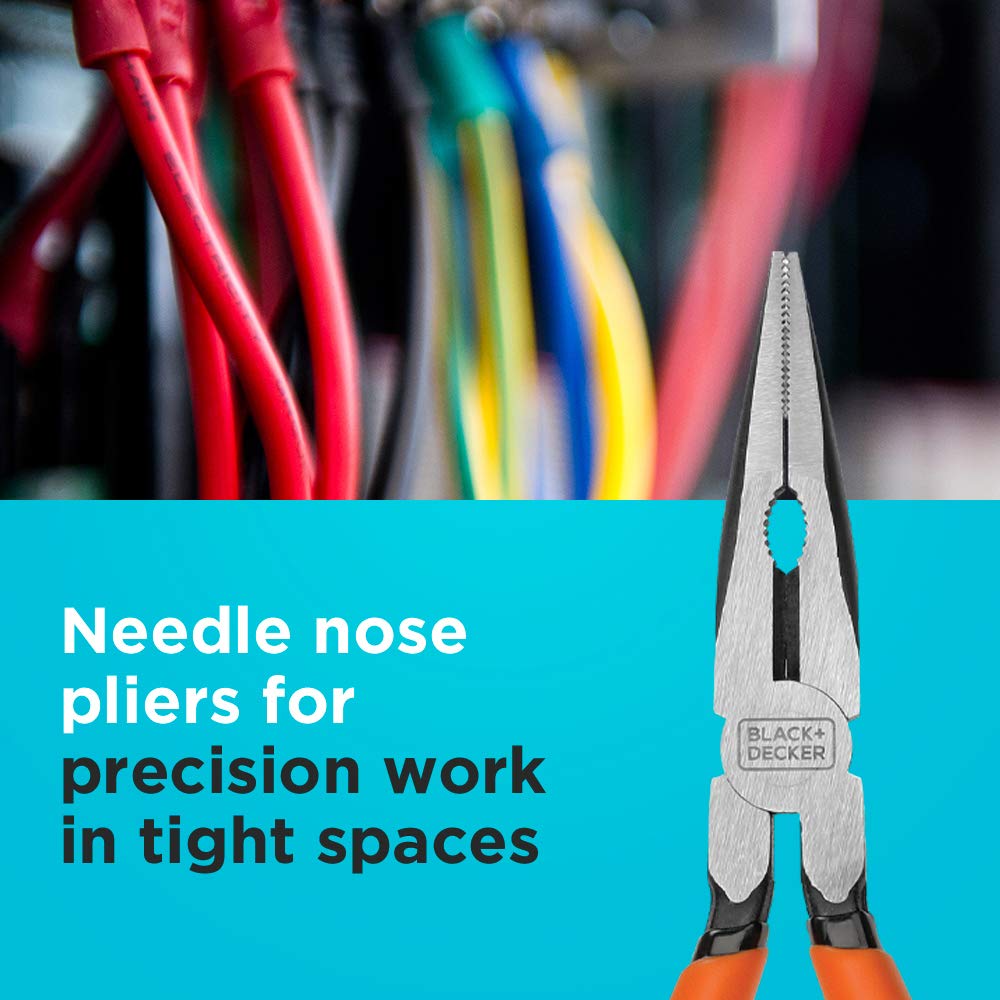 BLACK+DECKER Plier Set, 4-Piece (BDHT84002) BLACK+DECKER