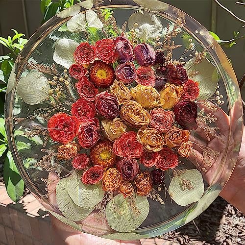 RESINWORLD 12'X2'' Deep Large Round Tray Mold, Tray Board Table Clock Silicone Molds for Resin Casting, Floral Flower Preservation Bouquet Resin Mold ResinWorld
