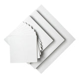 KINGART Canvas Boards for Painting, 28-Piece Multipack, 6x6, 8x8, 10x10, 12x12 Inches, Blank White Canvas Panels, 100% Cotton, 8 oz Gesso-Primed, Art KINGART