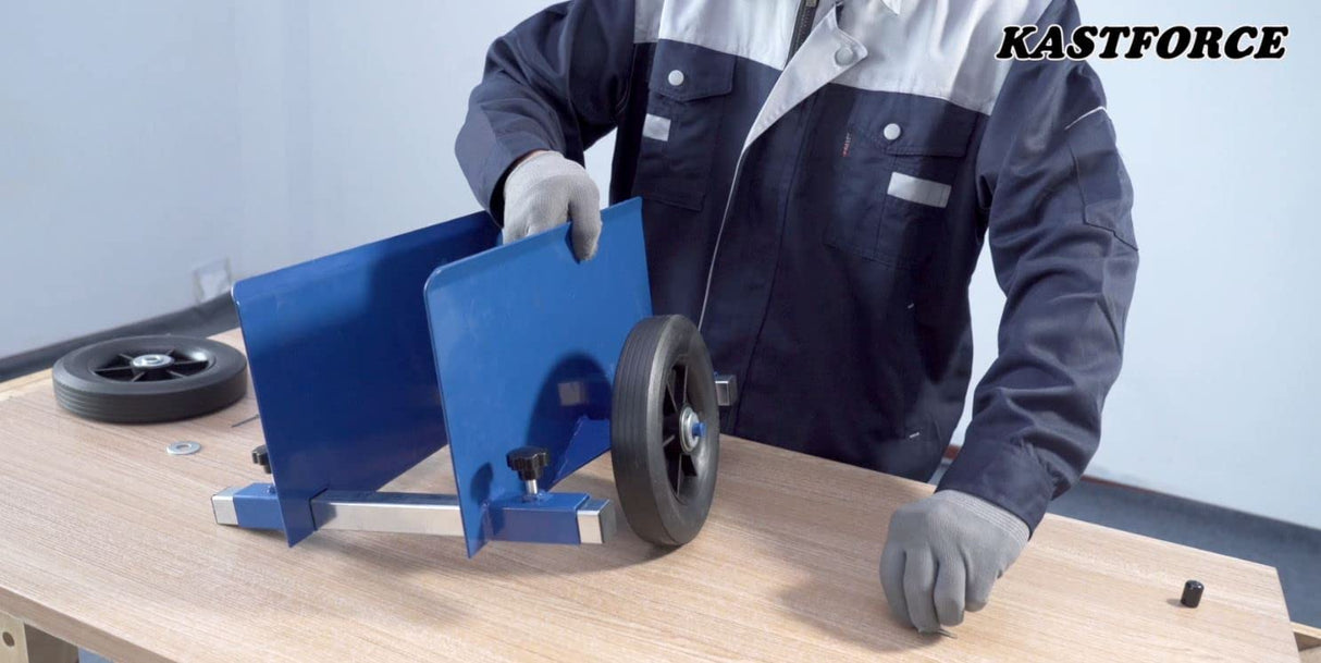 KASTFORCE Panel Dolly, 600 Lbs Capacity, Drywall Mover with 8" Non-Flat Wheels, Adjustable Clamp Panel Cart, Wood Mover, Fence Mover, Door Dolly KASTFORCE