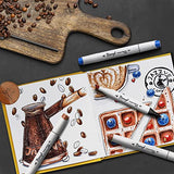 Bianyo Classic Alcohol Markers Set, Pack of 72, Dual Tip Bullet & Chisel Art Marker, Black Case with a Designable Card for Coloring, Drawing, Bianyo