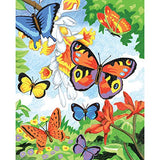Royal Brush Color Pencil by Number Kit 8.75"X11.75"-Bright Butterflies, Multicolor Royal Brush