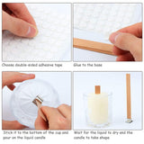XBTEBBWL 100Pcs 5.1 X 0.5 Inch Wooden Candle Wicks,Candle Trimmer Set and Smokeless Candle Wicks with Iron Stand for DIY Candle Making XBTEBBWL