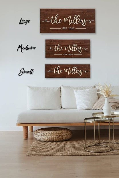 Custom Wood Sign Personalized Handmade Wedding Gift Wood Wall Art Personalized Sign Last Name Sign Established Sign Wooden Signs Bridal Shower Gift