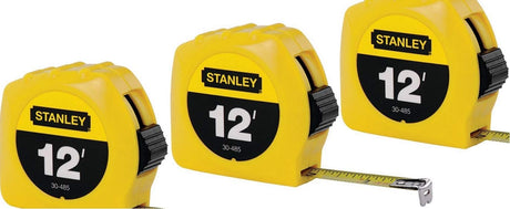 Stanley Hand Tools 30-485 1/2" X 12' Tape Rule (3-Pack) Stanley