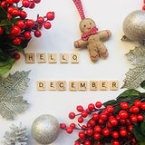 QMET 200PCS Scrabble Letters for Crafts - Wood Scrabble Tiles-DIY Wood Gift Decoration - Making Alphabet Coasters and Scrabble Crossword Game QMET