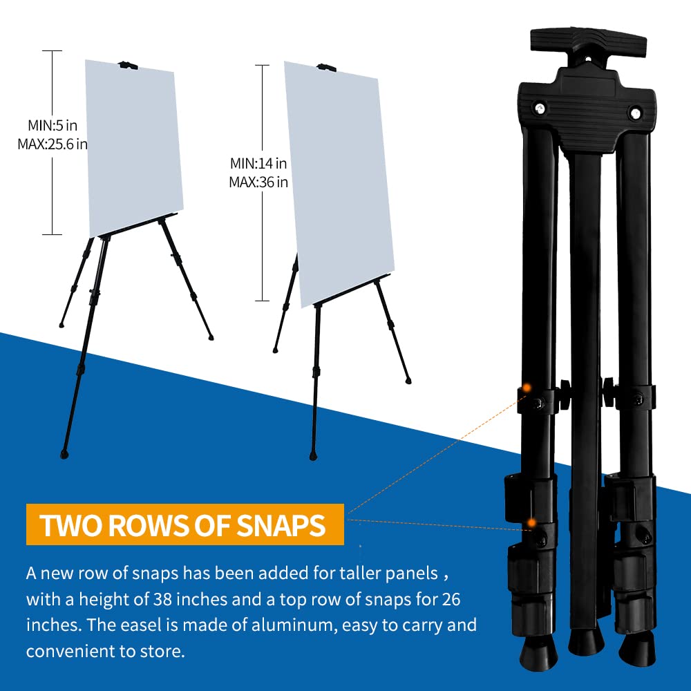 RRFTOK Artist Easel Stand, Adjustable Easel for Painting Canvases Height from 17 to 66 Inch,Carry Bag for Table-Top/Floor Drawing and Didplaying - WoodArtSupply