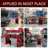 WAYTRIM 3-Drawer Rolling Tool Chest with Wheels, Tool Chest with Large Storage Cabinet and Adjustable Shelf, Removable Portable Top Box with Locking WAYTRIM