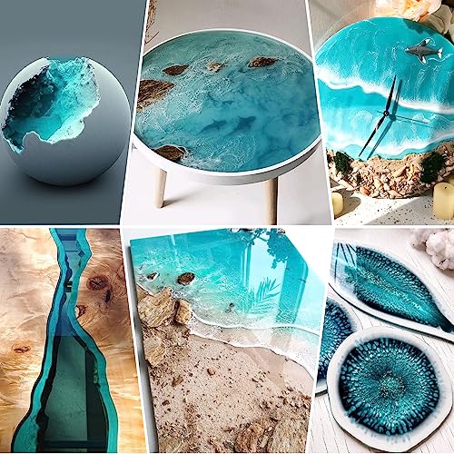 Epoxy Resin 2 Gallon Kit, Crystal Clear Epoxy Resin High Gloss, Easy Mix 1:1 Bubbles Free Art Resin for Coating and Casting, Countertop, Table Top,