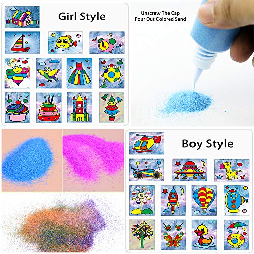 12 PCS Art Sand,1.25oz Bottles DIY Arts and Crafts Kit,Scenic Sand for Kids' Arts & Crafts,Terrarium Sand Play DIY Drawing Sandbox Wedding Sand for Panxxsen