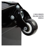 OEMTOOLS 24994 Workshop Creeper Seat (Black), Mechanics Stool with Wheels, Rolling Work Seat with Built In Toolbox, Mechanic Roll Chair with OEMTOOLS