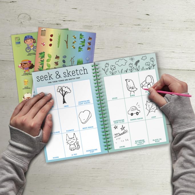 PlayMonster Craft-Tastic Scavenger Hunt Journal - Nature DIY Craft Kit - 32 Page Journal with Over 500 Stickers - Ages 6+ PlayMonster