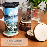 5ARTH Natural Wood Slices - 30 Pcs 3.1-3.5 inches Craft Unfinished Wood kit Predrilled with Hole Wooden Circles for Arts Wood Slices Christmas 5ARTH