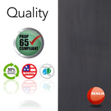 Resilia - Utility Runner- 24 inch Wide Black Plastic- Embossed Wide Rib Pattern - Tool Box Liner, Garage Drawer & Shelf Organization, Workbench RESILIA