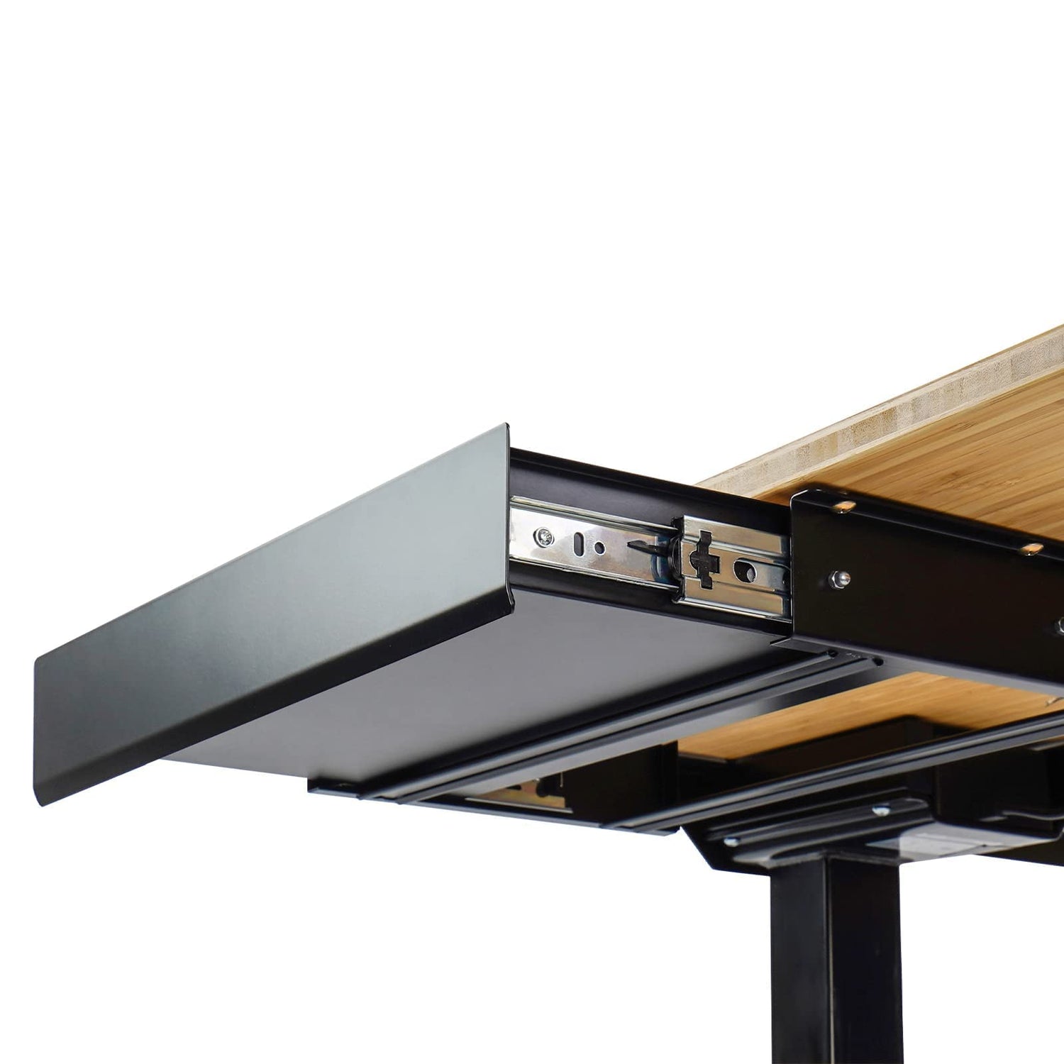 FLEXISPOT Under Desk Pull-Out Drawer Standing Desk Storage Organizer, Sliding Security Workstation Drawers (L, Black) FLEXISPOT