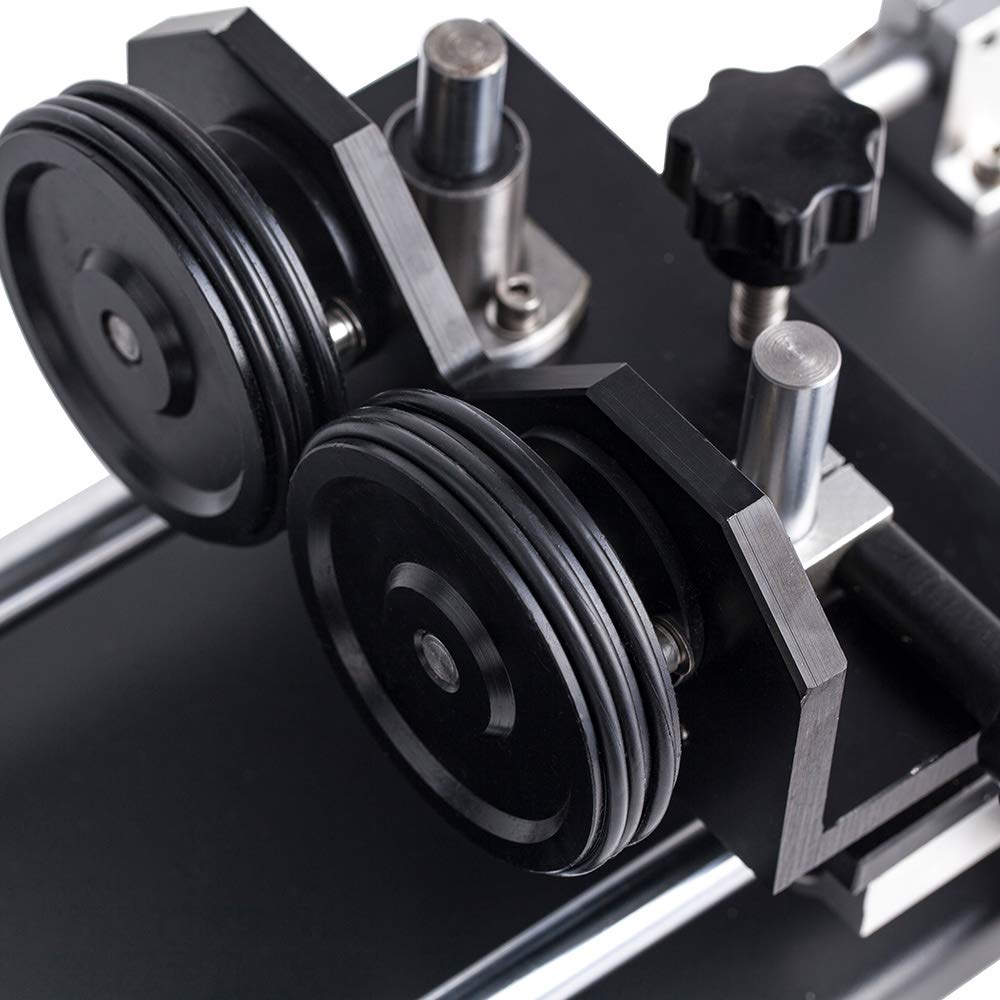 Cloudray Co2 Laser Rotary Attachment Rotary Axis 2 Axis CNC Laser Rotary Attachment with Nema 23 2-Phase Stepper Motor(Roller-4 Pin) Cloudray