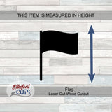 Flag Wood Cutouts for crafts, Laser Cut Wood Shapes 5mm thick Baltic Birch Wood, Multiple Sizes Available Elliefont Styles