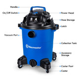 Vacmaster 4 Peak HP 8 Gallon Wet Dry Vacuum Cleaner Lightweight Powerful Suction Shop Vacuum with Blower Function for Dog Hair,Garage,Car,Home & Vacmaster