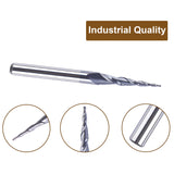 SpeTool 5Pcs Tapered Ball Nose Carving End Mill 1/8 inch Shank 0.25MM Radius (0.5MM Diameter) Tips 3D Woodworking Tool CNC Router Bits SpeTool