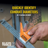 Klein Tools 935CSEL Combination Square Ruler for Electricians and Carpenters, Stainless Steel Double Sided Ruler, Bubble Level, Magnetic Klein Tools
