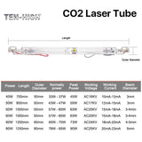 TEN-HIGH 40W CO2 Laser Tube 700mm D50mm, Wires Preconnected with Coating, for Laser Cutter Laser Engraving Cutting Machine TEN-HIGH