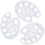 U.S. Art Supply 10-Well Plastic Artist Painting Palette (Pack of 3) - Paint Color Mixing Trays - Kids, Art Students, Classroom, Class Craft Projects, U.S. Art Supply