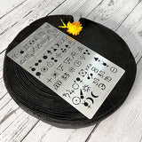 Aleks Melnyk No.398 Metal Stencil, Alchemical Symbols, Small Stencil, 1 PC, Template for Wood Burning, Engraving, Crafting, Scrapbook Aleks Melnyk