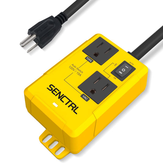 senctrl Automatic Vacuum Switch Allow Power Tool/Table Saw to Turn Vac Cleaner/Accessory On and Off Automatically, Load Sensing, On Delay Prevent - WoodArtSupply