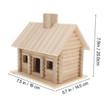 SUPVOX Wooden Bird House Wooden Bird Hut DIY Wood Bird House Parrot Hanging Hideaway Cave Unpainted Bird Hut Birdhouse Craft Kit Hamster Hammock Bed SUPVOX