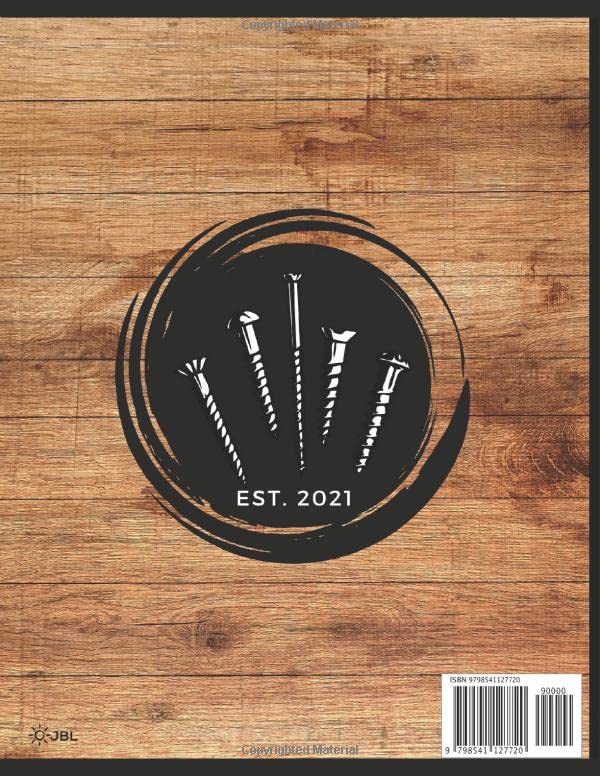 WoodWorking Project Logbook: Sketchbook, Woodworking Journal, Project Planner, Draft DIY Designs - Size 8.5 X 11 WoodArtSupply