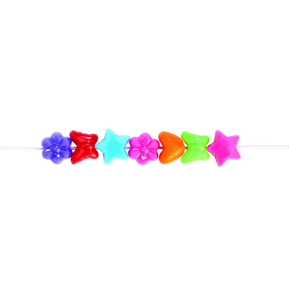 Colorations fun shapes pony beads, 1lb, set of 1800 beads, lacing hole 1/8 inches, craft, hobby, arts & crafts, fun, art supplies, fun shaped pony Colorations