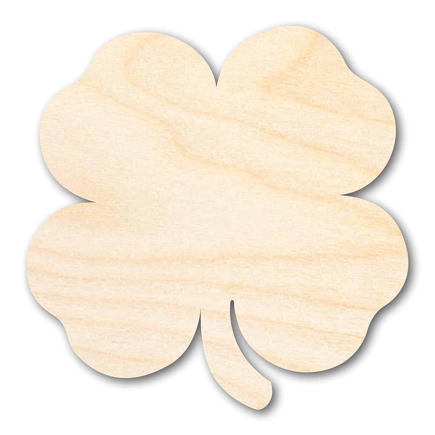 Unfinished Wood Cute Four Leaf Clover Shape - Craft - up to 36" DIY 5" / 1/8" 24 Hour Crafts