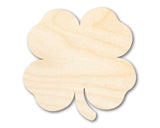 Unfinished Wood Cute Four Leaf Clover Shape - Craft - up to 36" DIY 5" / 1/8" 24 Hour Crafts