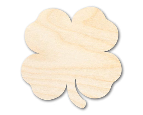 Unfinished Wood Cute Four Leaf Clover Shape - Craft - up to 36" DIY 5" / 1/8" 24 Hour Crafts