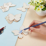 GOMAKERER 48 Pcs Wooden Butterfly Cutouts, 4 Styles Natural Unfinished Butterfly Slices Blank Butterfly Shaped Wood Cutouts Wooden Butterfly GOMAKERER