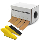 QYQRQF Hand Sander Kit, Assorted Micro Sander Sand Paper 150 240 320 400 600 Grits Hoop and Loop Sandpaper with 2pcs Detail Sanders for DIY Crafts QYQRQF