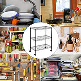 YYkokocat Wire Shelving 32" H x 23W x 13D Storage Shelf with Wheels Adjustable 3 Tier Metal Shelves Unit for Small Places Kitchen Storage Rack Shelf YYkokocat