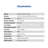 MCWlaser Laser Lens CVD ZnSe Focus lens Dia: 15mm FL: 2"/ 50.8mm for CO2 Laser Engraver Cutter 40W 50W 60W 80W 100W 130W 150W 180W 200W (Dia:15mm MCWlaser