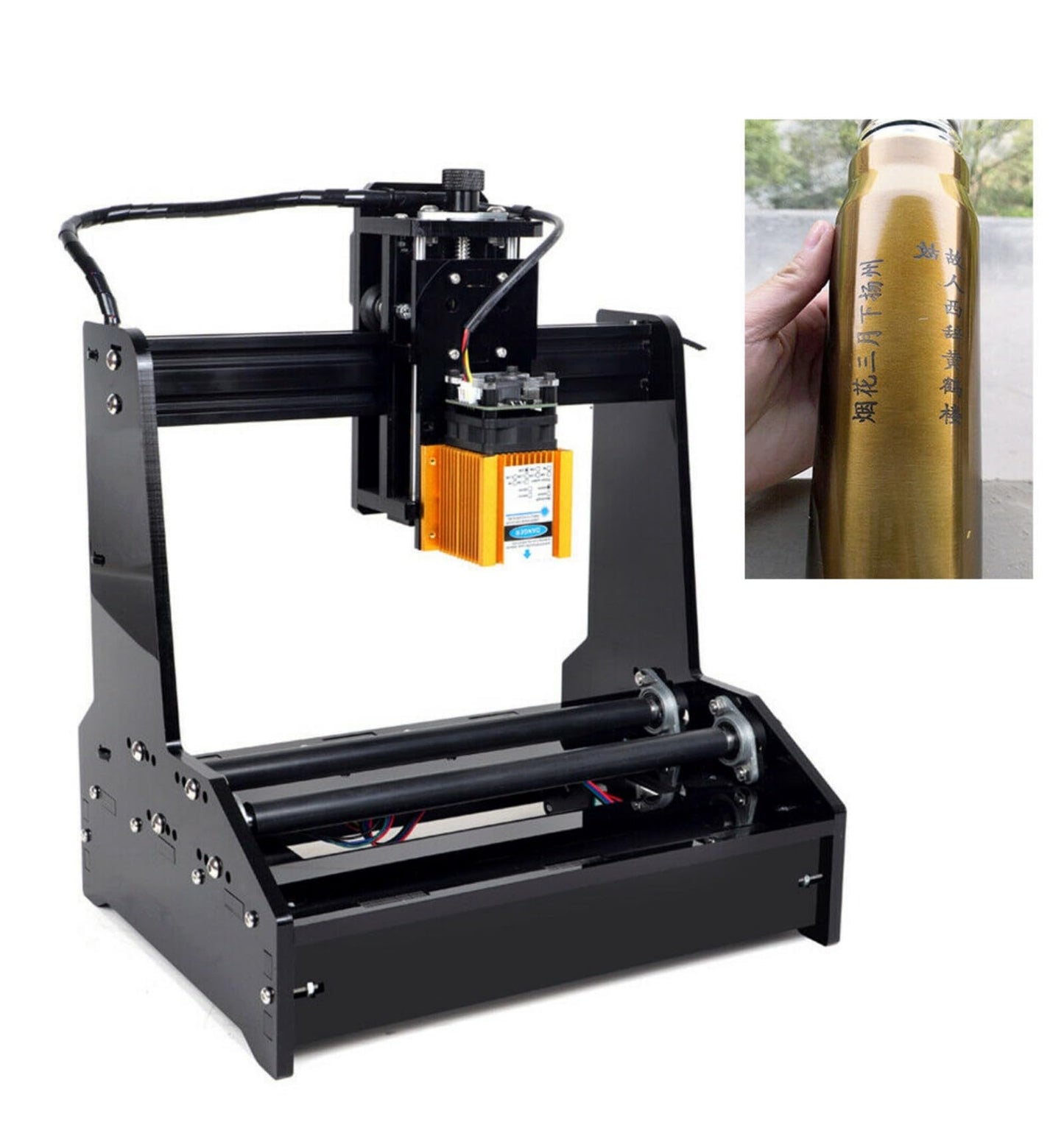 awolsrgiop 15W Cylindrical Engraving Machine Desktop Metal Engraver Printing Portable, Used for Marking Machine, Engraving Machine, Welding Machine, - WoodArtSupply