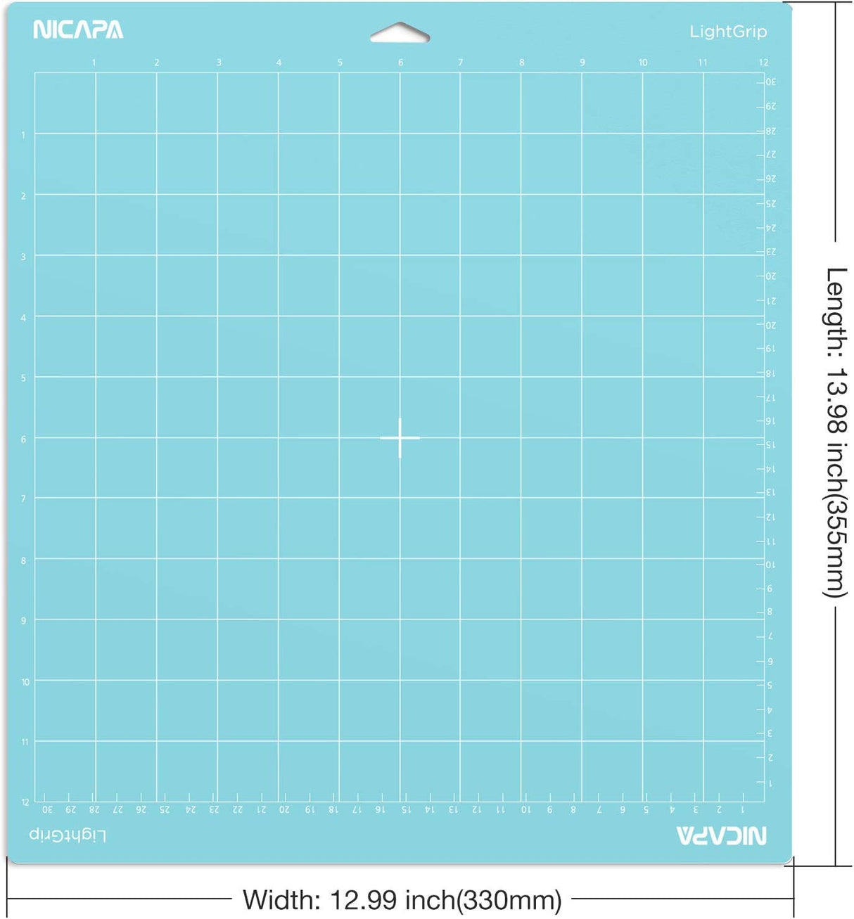 Nicapa Light Grip Cutting Mat for Cricut Maker 3/Maker/Explore 3/Air 2/Air/One (12x12 inch,3 Mats) Light Adhesive Sticky Blue Quilting Replacement NICAPA