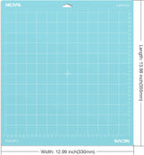 Nicapa Light Grip Cutting Mat for Cricut Maker 3/Maker/Explore 3/Air 2/Air/One (12x12 inch,3 Mats) Light Adhesive Sticky Blue Quilting Replacement NICAPA