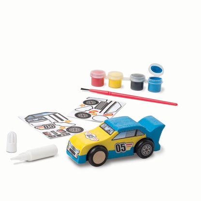 Melissa & Doug Created by Me! Race Car Wooden Craft Kit - WoodArtSupply